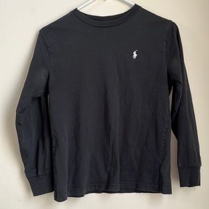 Gently Worn Ralph Lauren Black Long Sleeve T-shirt Size Medium (10-12)